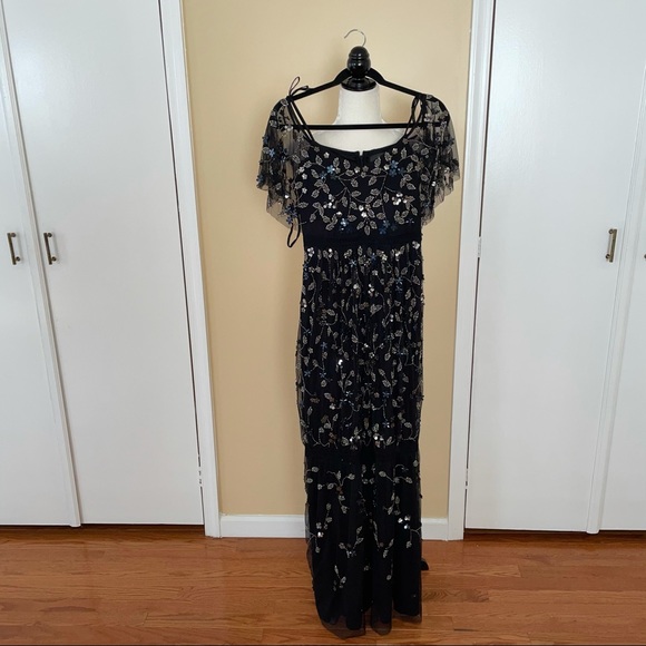 Adrianna Papell Black Beaded Dress - Picture 2 of 7